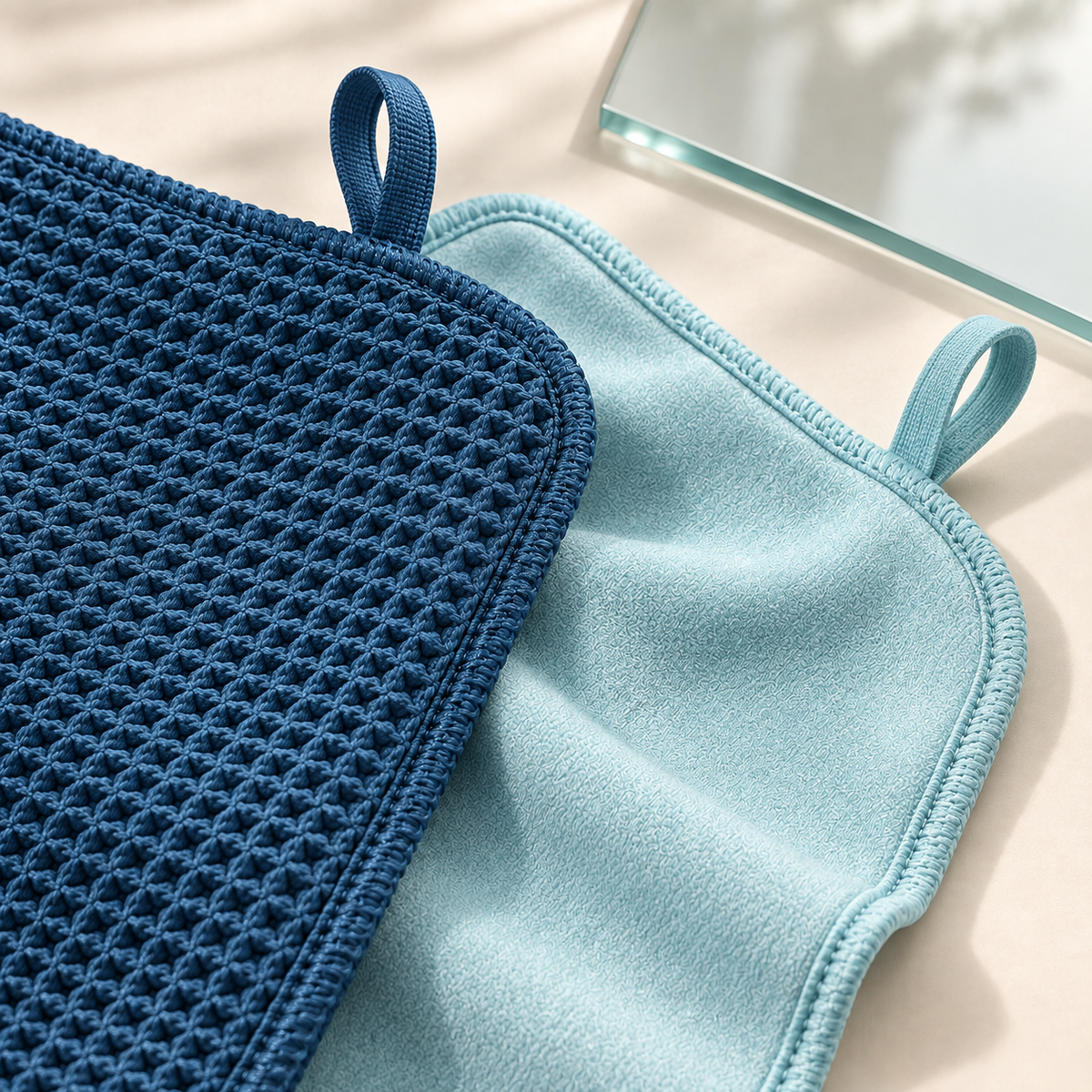 Close detail of the textured and smooth ClearView cloth weaves